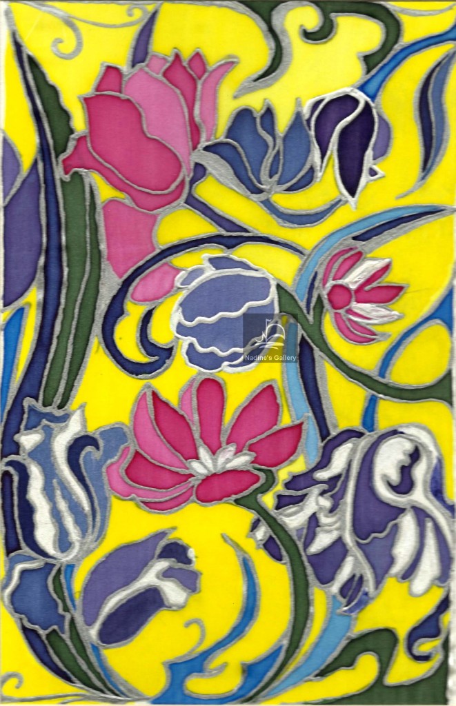 Silk Painting Arabesque by Nadine Platt