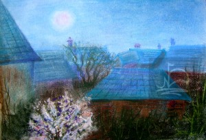 Moonlight - Pastel painting by Nadine Platt