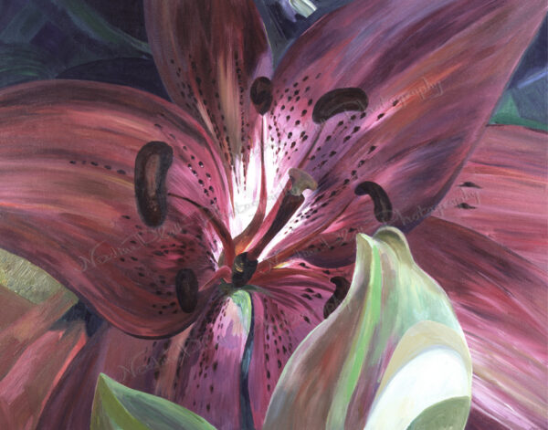 Greeting Card with Lily by Nadine Platt