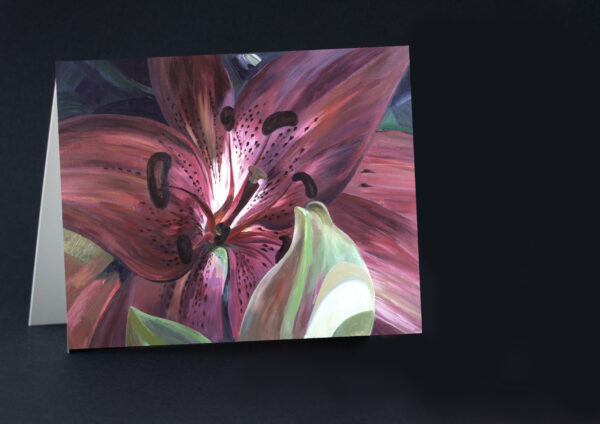 Greeting Card with Lily by Nadine Platt 1