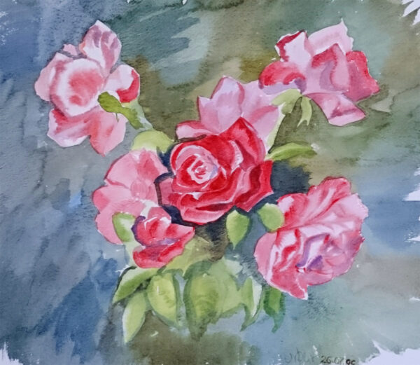 "Roses" Watercolour Painting by Nadine Platt