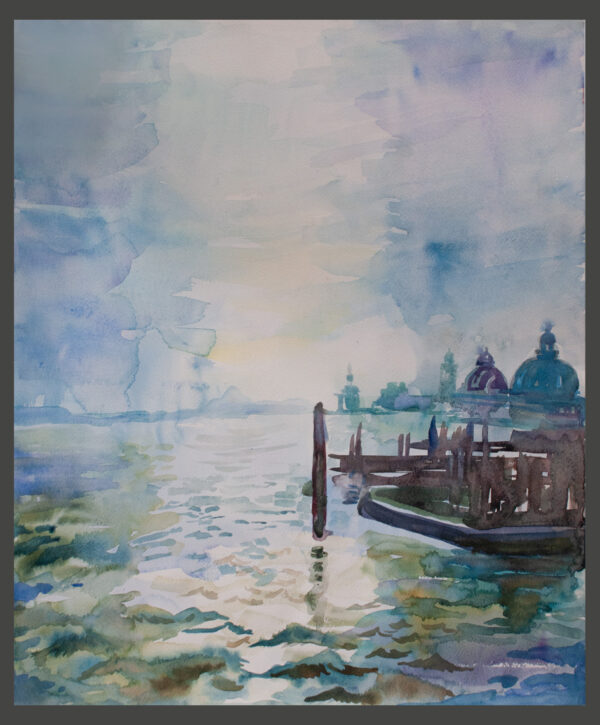 Watercolour Winter Venice 1 by Nadine Platt