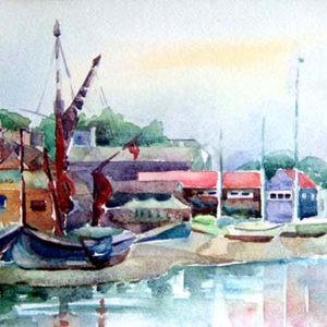 Watercolour painting of Maldon Queen's Head Inn by Nadine