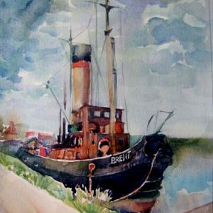 Retired Brent Maritime Watercolour by Nadine Platt