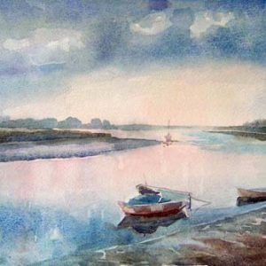"Tide over Maldon" Watercolour by Nadine Platt